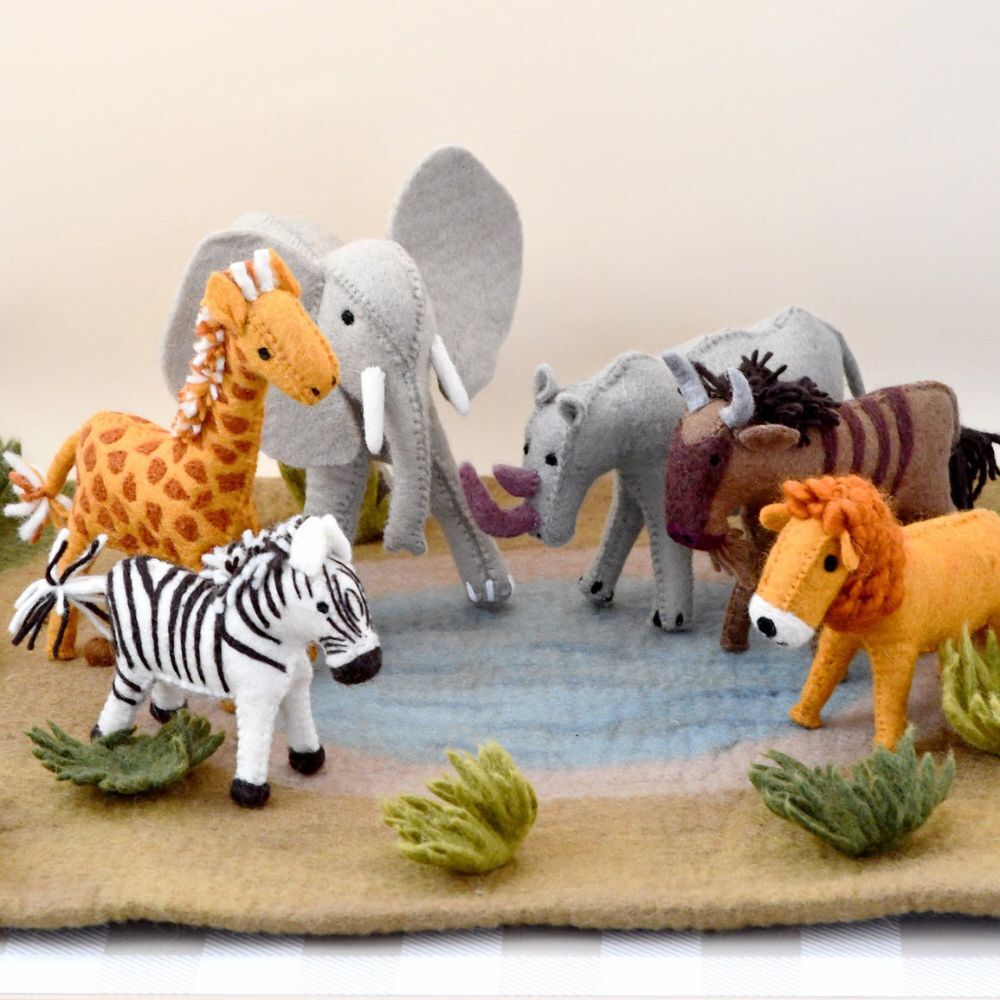 Tara Treasures Felt Zebra Soft Toy | Felt Animal Toys Australia